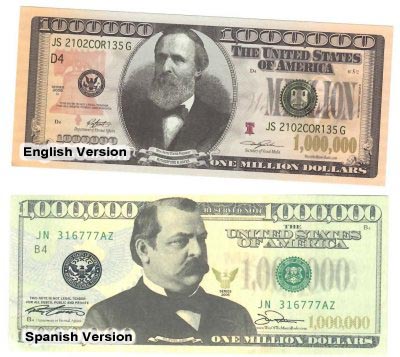 Million Dollar Bill Difference